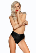 Snake wetlook panty with zipper