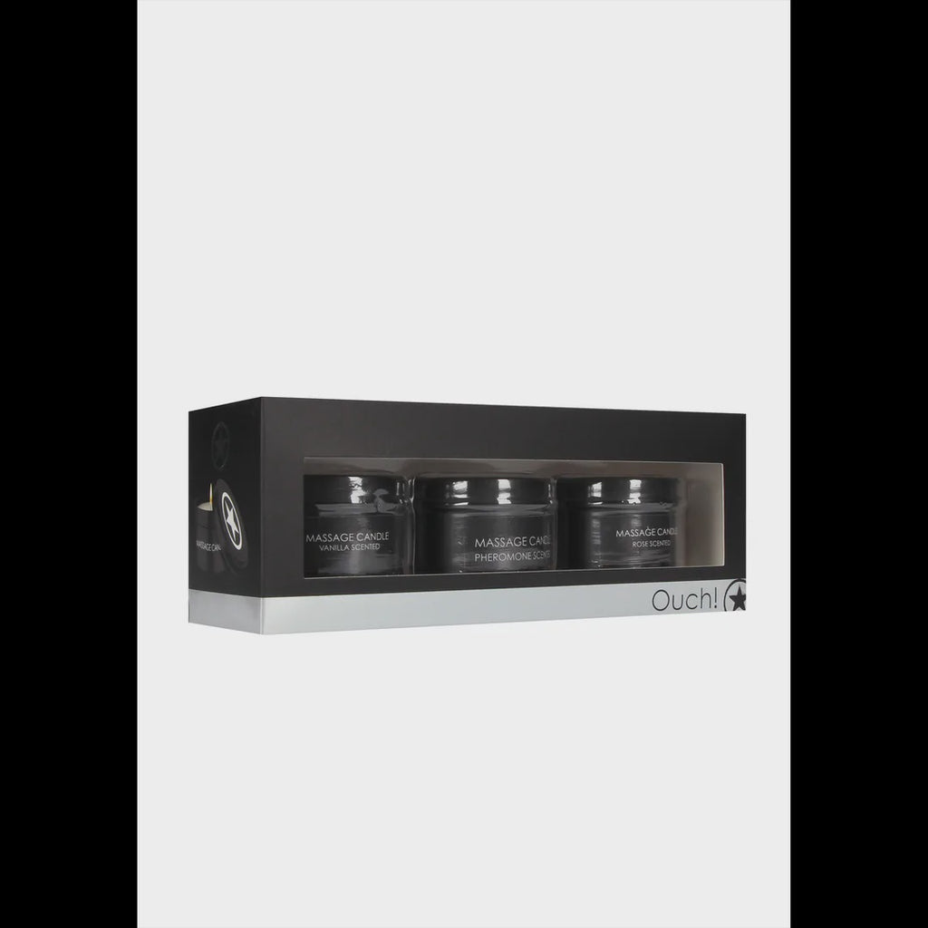 Massage Candle Set Pheromone, Vanilla & Rose Scented