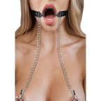 Ouch! O-Ring Gag Met Tepelklemmen