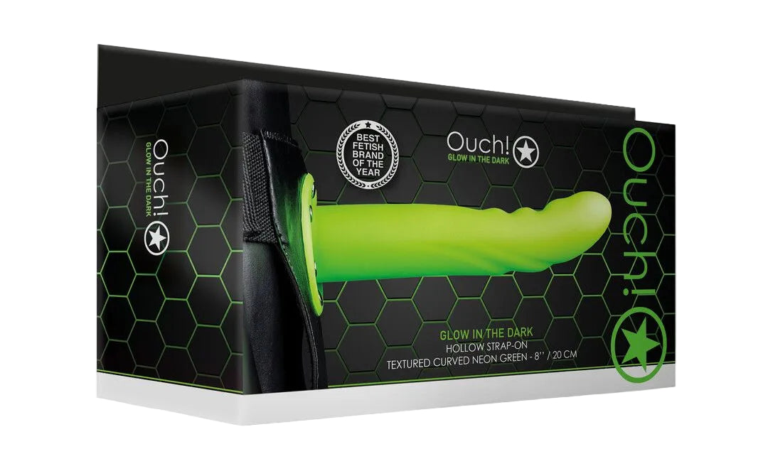 Ouch! Hollow Strap On Glow-In-The-Dark