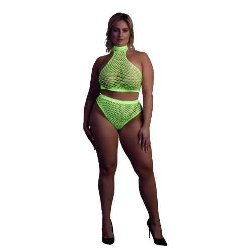 Ouch! 2-Delige Lingeriset Neon