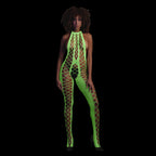 Bodystocking with Halterneck - One Size - Neon Green