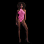 Body with Halter Neck - One Size - Neon Pink