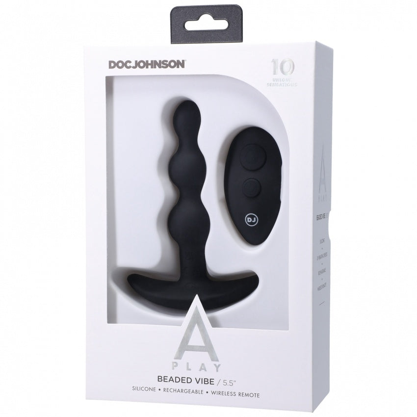 Beaded Vibe Silicone Anal Plug with Remote Control