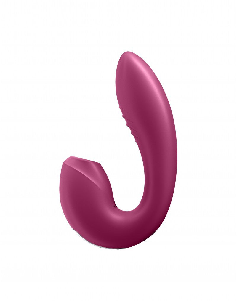 SATISFYER SUNRAY LUCHTDRUK + G-SPOT VIBRATOR BERRY