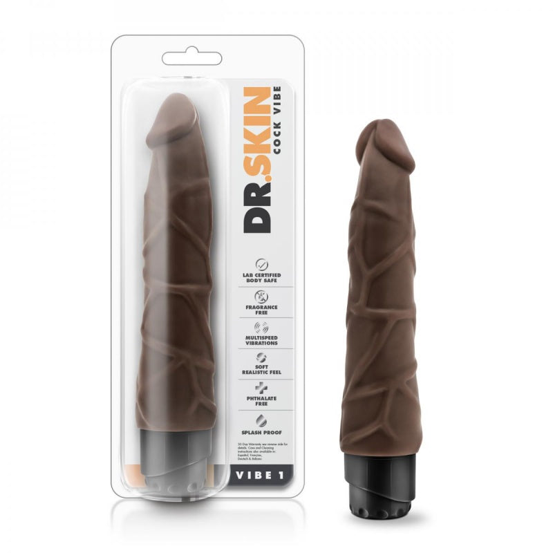 Dr. Skin - Cock Vibe no1 Vibrerende Dildo - Chocolate