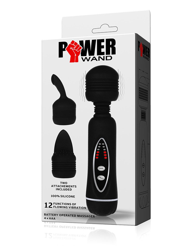 BLACK POWER WAND WITH 2 HEADS