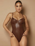 body leather look bruin