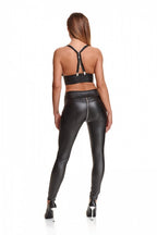 Legging Leatherlook - Wetlook Rits