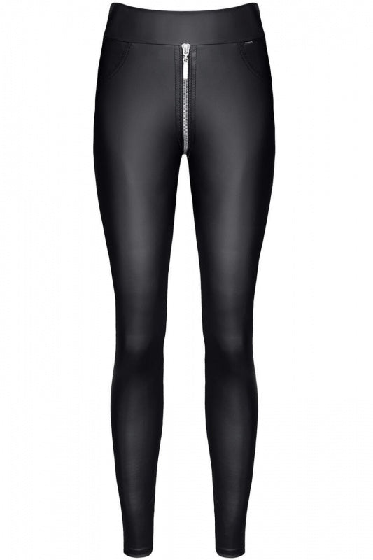 Legging Leatherlook - Wetlook Rits