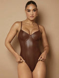 body leather look bruin