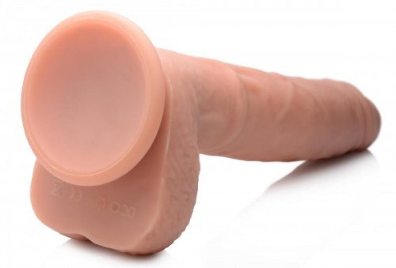 Vibrerende  en amp Stotende Realistische XL Dildo met Zuignap en Ballen -16.5 cm