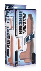 Vibrerende  en amp Stotende Realistische XL Dildo met Zuignap en Ballen -16.5 cm