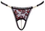 String strass red flower