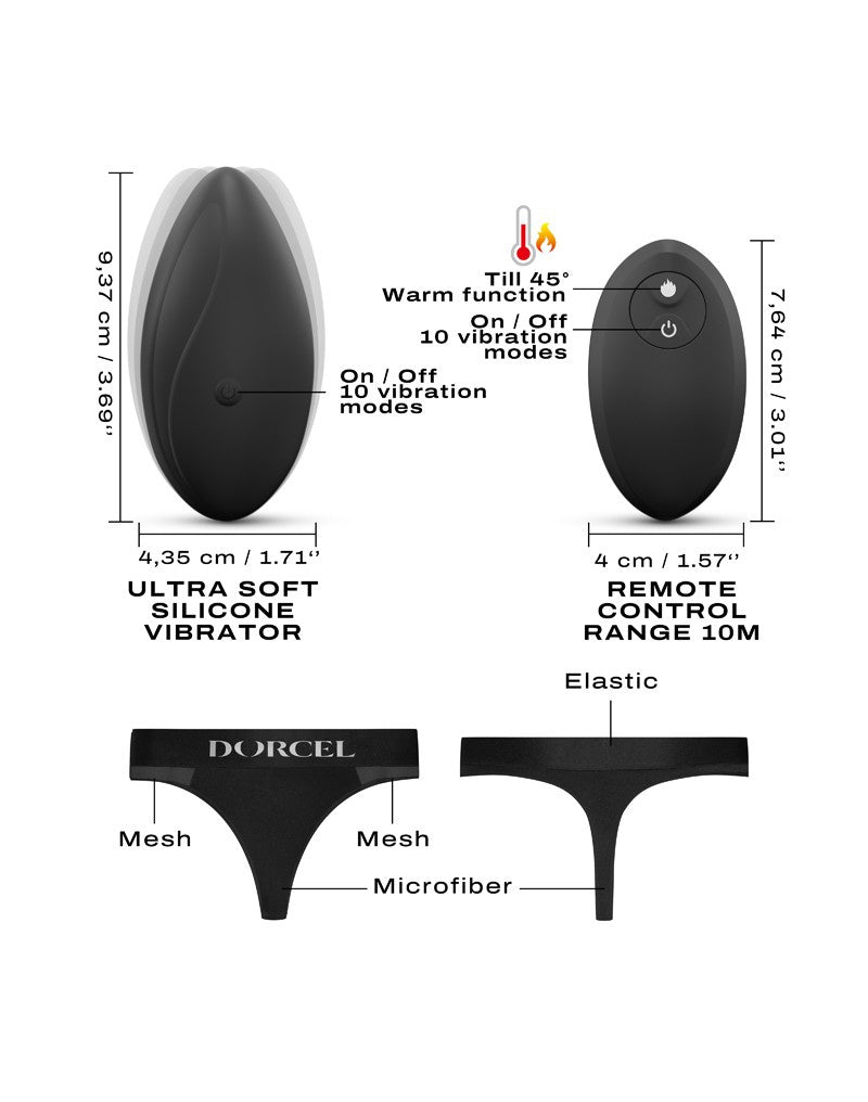 DISCREET VIBE PANTY VIBRATOR MET STRING ZWART