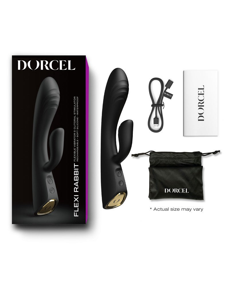 DORCEL FLEXI RABBIT VERWARMDE RABBIT VIBRATOR ZWART