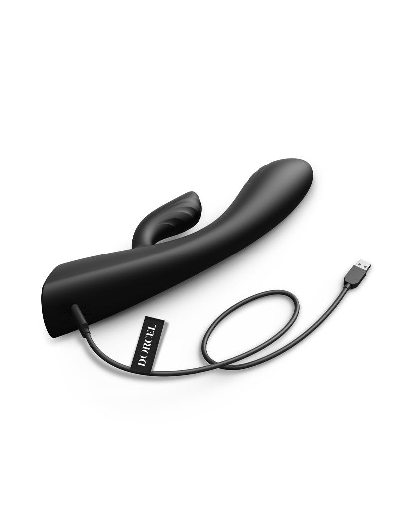 DORCEL FLEXI RABBIT VERWARMDE RABBIT VIBRATOR ZWART
