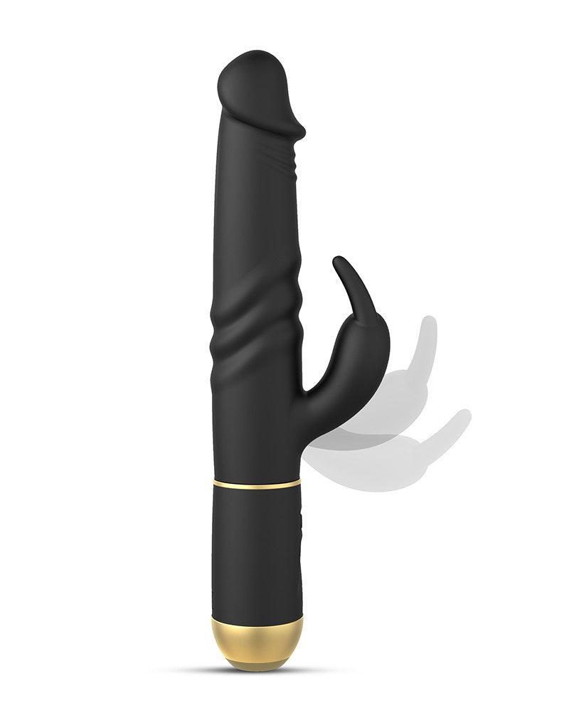 DORCEL FURIOUS RABBIT 2.0 THRUSTING EN ROTATING VIBRATOR ZWART