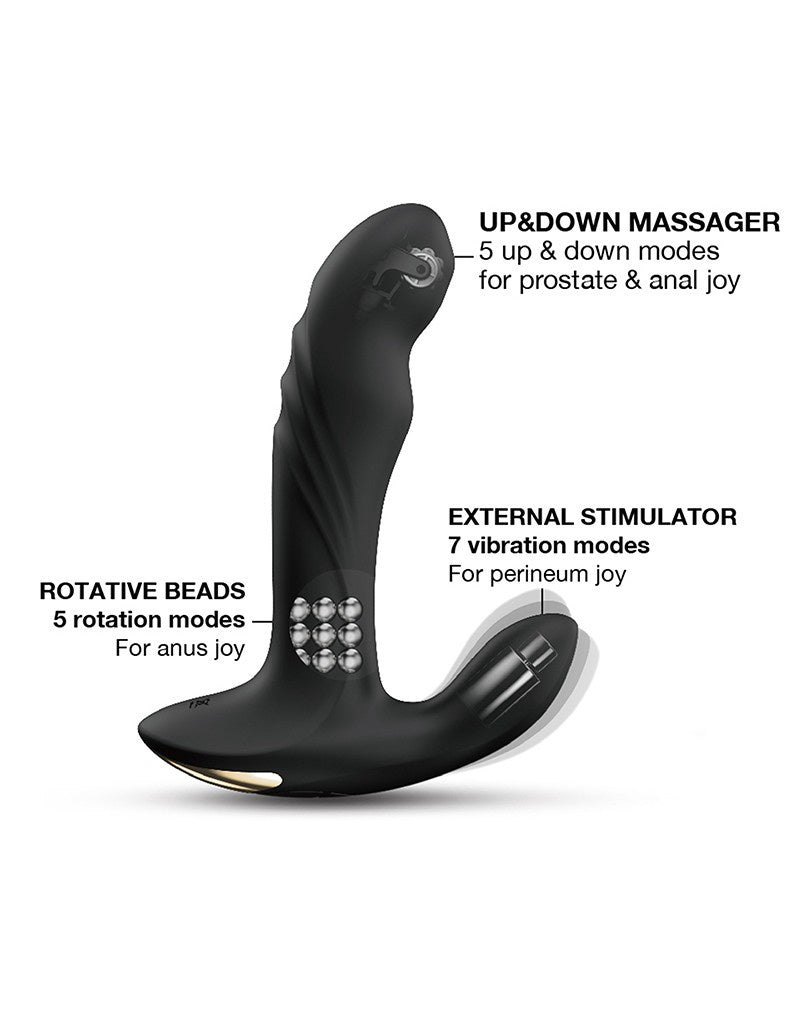DORCEL MULTI P-JOY PROSTAAT MASSAGER MET AFSTANDSBEDIENING ZWART