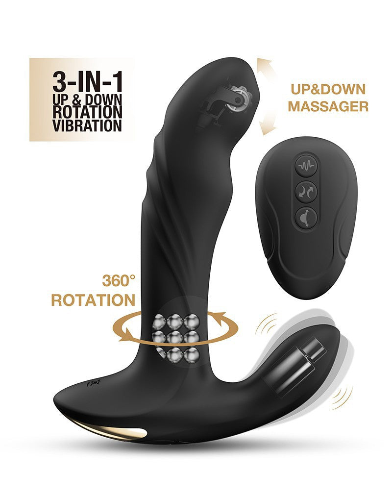 DORCEL MULTI P-JOY PROSTAAT MASSAGER MET AFSTANDSBEDIENING ZWART