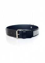 Fetish Boss Series Kraag met kristallen 3 cm zilver