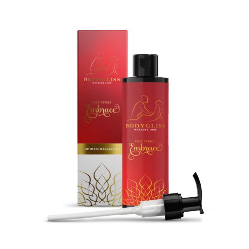 BodyGliss - Massage Olie En Glijmiddel in 1 Rozenblaadjes -150 ml