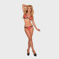 GP BEDRUKT DATEX BH en ampPANTY SET ROOD