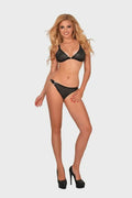 GP BEDRUKTE DATEX BH SET / BIKINI SET ZWART