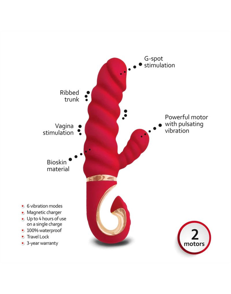 GVIBE GCANDY MINI GERIBBELDE RABBIT VIBRATOR ROOD