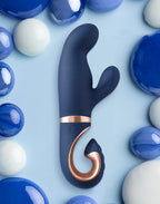 GVIBE GENTLEY RABBIT VIBRATOR BLAUW  en amp GOUD