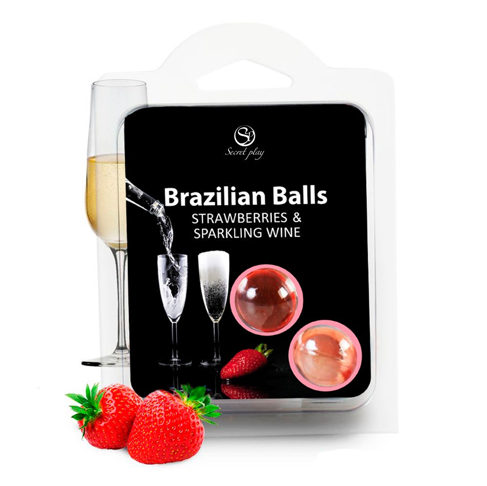 AARDBEI & MOUSSERENDE WIJN BRAZILIAANSE BALLETJES - PAK 2 EENHEDEN