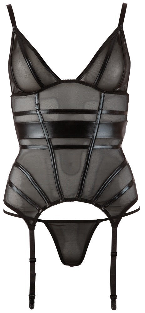 Jarretel Jurk met Wetlook Banden en String