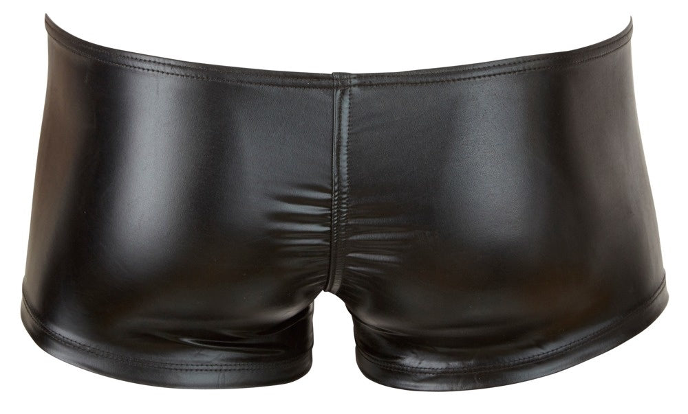 Kunstleer Wetlook Shorts Dubbele Rits