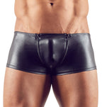 Kunstleer Wetlook Shorts Dubbele Rits