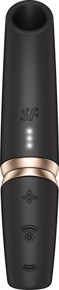 Satisfyer - Perfect Kiss - 3D Luchtpuls Lippenstift Vibrator - Zwart