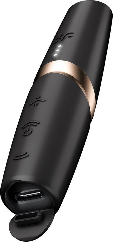 Satisfyer - Perfect Kiss - 3D Luchtpuls Lippenstift Vibrator - Zwart