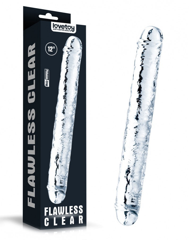 FLAWLESS CLEAR DOUBLE DILDO 30 CM