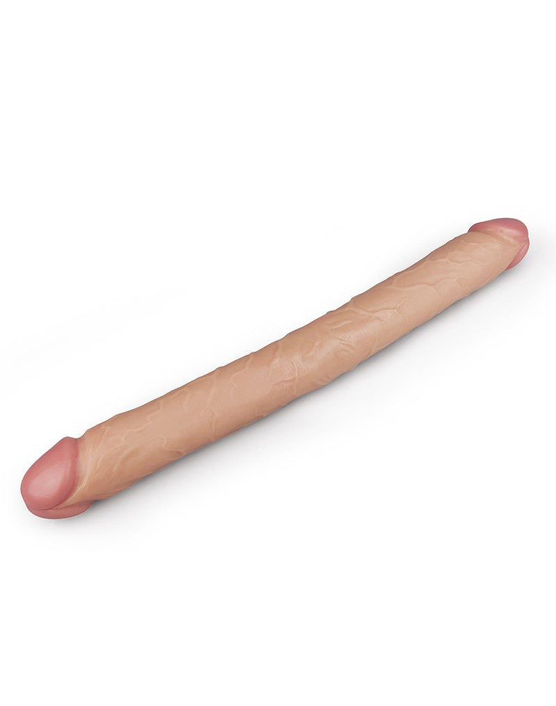 LOVE TOY KING SIZE SLIM ULTRA DOUBLE DILDO 45 CM - NUDE