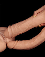 LOVE TOY REALISTIC MEGA DOUBLE DILDO 30 CM NUDE
