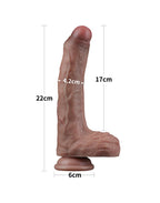 DUBBELLAAGSE SILICONEN DILDO 22 CM (Ø 4,2 CM)