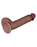 DUBBELLAAGSE SILICONEN DILDO 23,5 CM (Ø 4,3 CM) - BRUIN