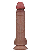 DUBBELLAAGSE SILICONEN DILDO 23,5 CM (Ø 4,3 CM) - BRUIN