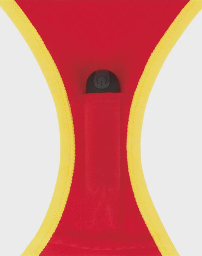 Bedrukte vibrerende sexy slip Rood