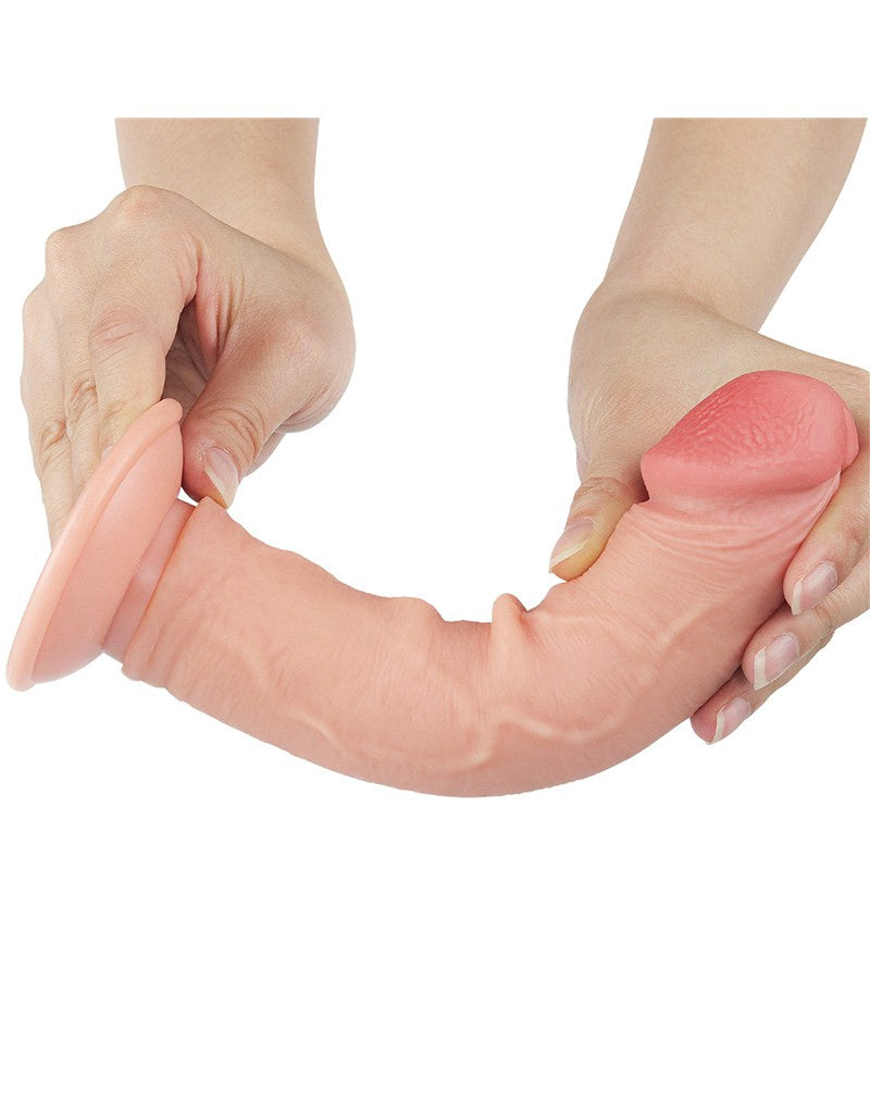 GLIJDENDE HUID DILDO 20 CM ( en Oslash 3.8 CM) NUDE