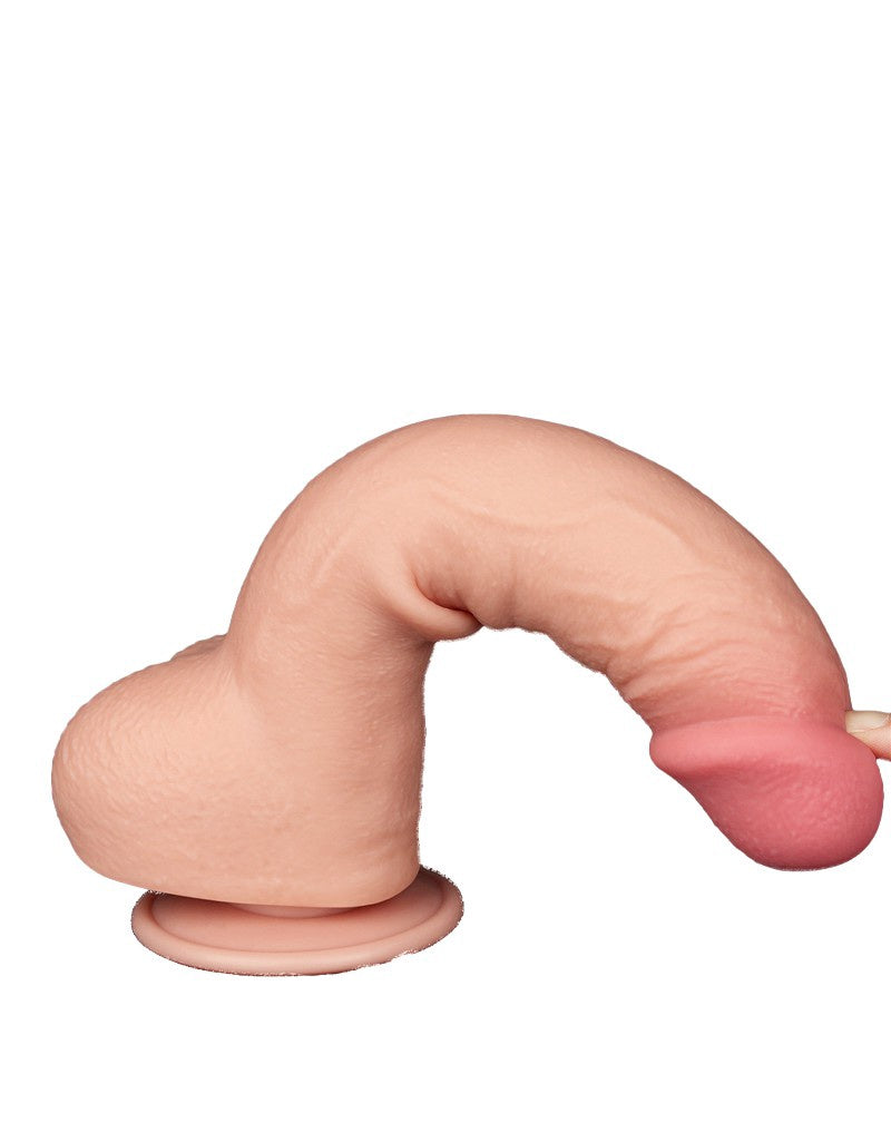 GLIJDENDE HUID DILDO 24 CM ( en Oslash 4.3 CM) NUDE