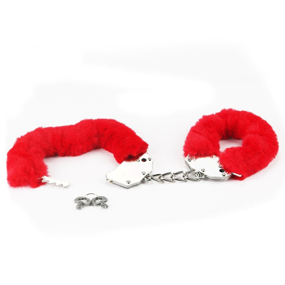 Lovetoy Handboeien Fluffy Rood - Private Fun