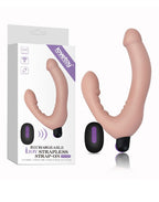 LOVETOY - IJOY - VIBRERENDE DUBBELE DILDO MET AFSTANDBEDIENING NUDE