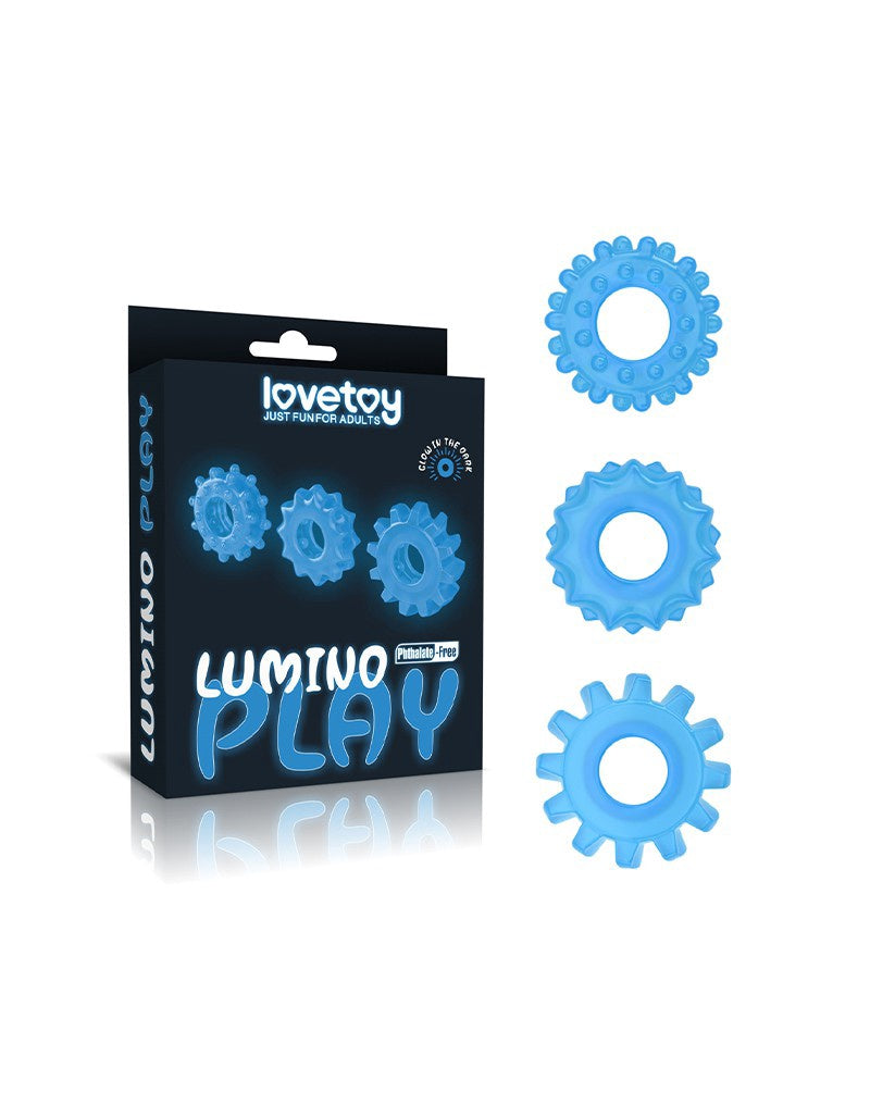 LUMINO PLAY COCKRING SET VAN 3  GLOW IN THE DARK