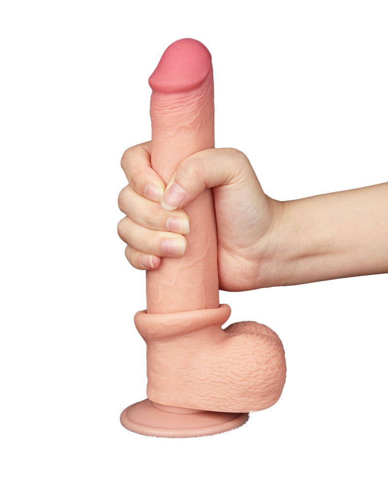 SCHUIFHUID DILDO 22 CM ( en Oslash 3.7 CM) NUDE