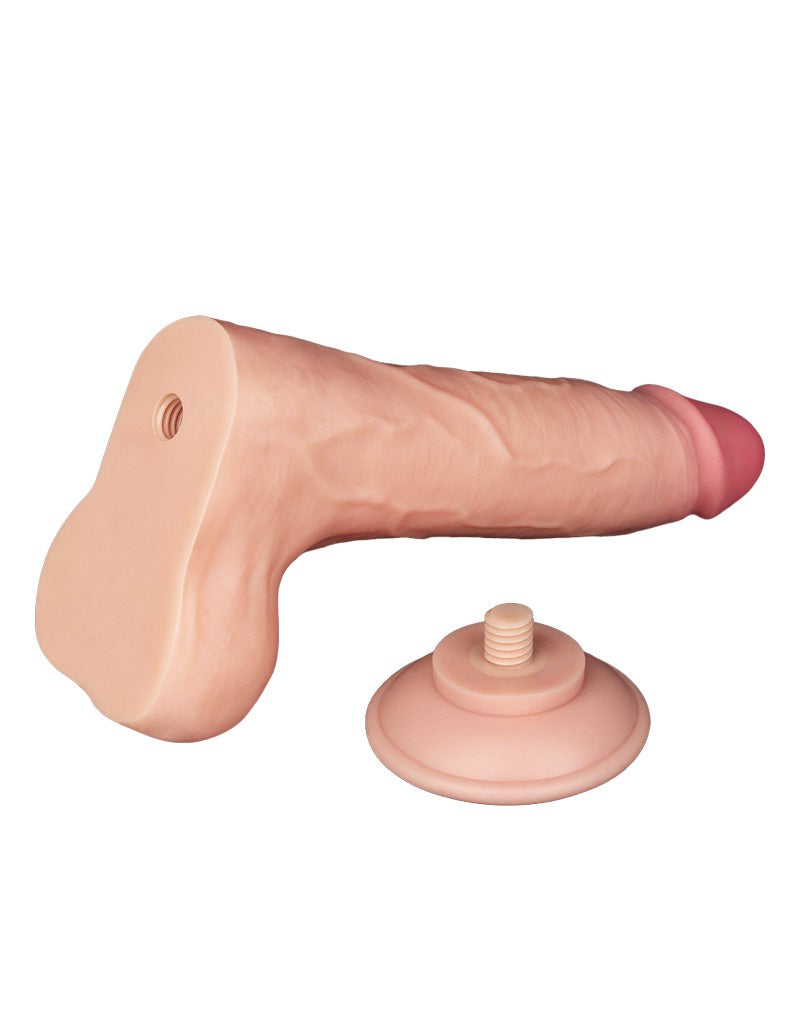 SCHUIFHUID DILDO 22 CM ( en Oslash 4.3 CM) NUDE